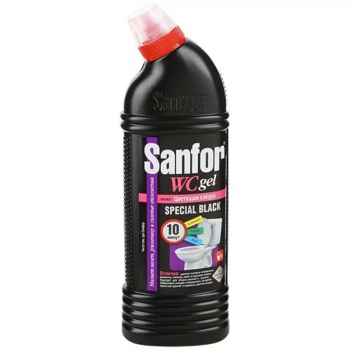 Средство санитарно-гигиеническое ЦВЕТУЩАЯ САКУРА SPECIAL BLACK WC gel SANFOR 750г 1/15