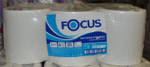 Полотенце бумажное белое с центральной подачей FOCUS JUMBO 1сл, 280м, 800л, 19,5*35см 6/1