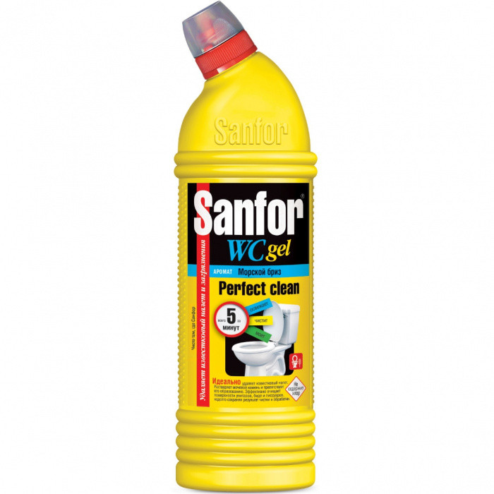 Средство санитарно-гигиеническое МОРСКОЙ БРИЗ WC GEL SANFOR 750г 1/15