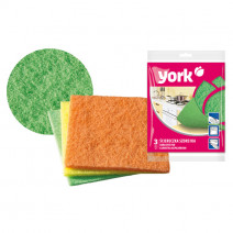 Губки абразивные YORK 3шт, 13*14см 1/88