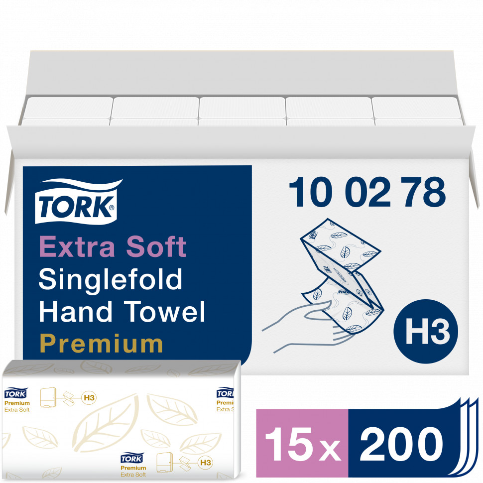Tork листовые полотенца Singlefold сложения ZZ ультрамягкие