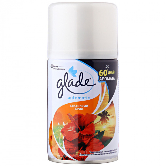 Сменный аэрозоль GLADE AUTOMATIC ГАВАЙСКИЙ БРИЗ 269мл 1/6