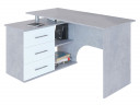 Компьютерный стол Сокол КСТ-09 Бетон / Белый, Левый