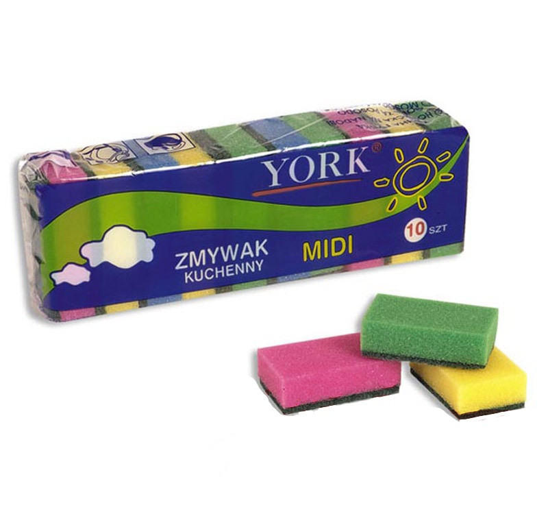 Губка 43х80мм 5шт/упак YORK профильная