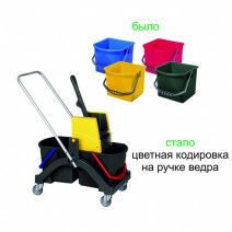 Ведро пластиковое прямоугольное, синее VERMOP 17л 1/1