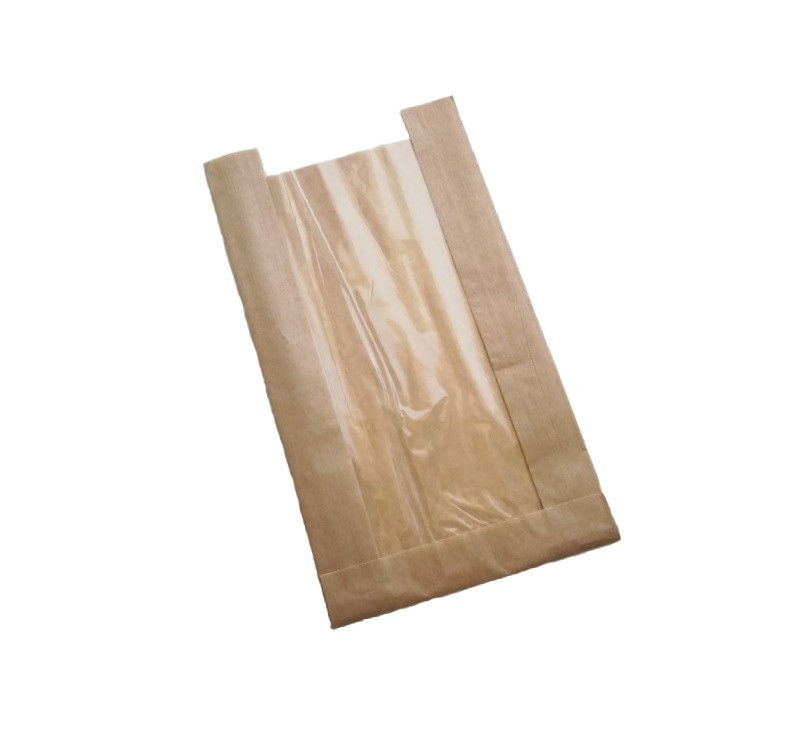Пакет бумажный 130(50) х50х300 с окном, крафт (1500 шт.)