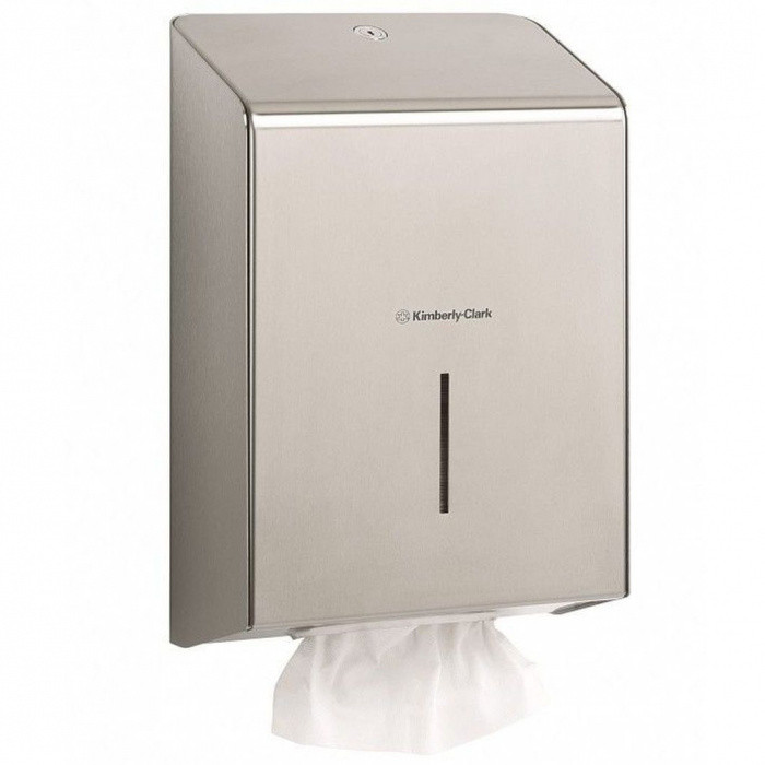 Диспенсер для листовых полотенец серебро, нержавеющая сталь KIMBERLY-CLARK PROFESSIONAL 1/1