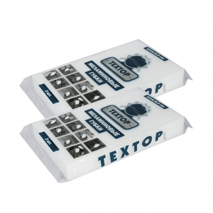 Губки для посуды меламин TEXTOP 3шт 1/36