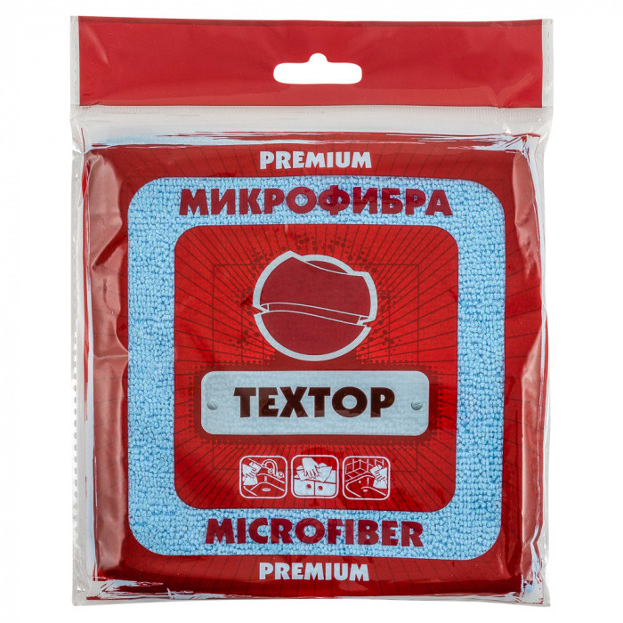 Салфетка микрофибра TEXTOP PREMIUM 30*30см 1/100