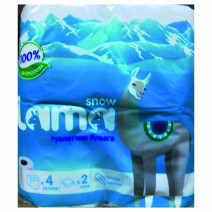 Туалетная бумага белая Snow Lama 2сл, 4шт