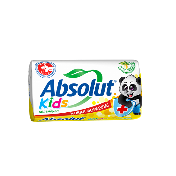 Туалетное мыло антибактериальное ABSOLUT KIDS КАЛЕНДУЛА 90г 1/6/72